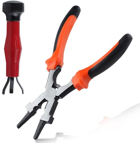 LEONTOOL 7 MIG Welding Pliers with MIG Nozzle Reamer Wire Cutter Flat Head Hammer Nozzle Cleaner MIG Pliers Multifunction Welding Tools for Welding Electrical, Mechanics, Workshop and