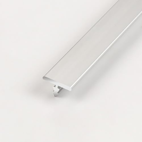 Raouoae 2 Stück 140cm Aluminium Bodenleiste Abschlussleiste Boden T Profil Übergangsprofil Übergangsleiste Für Perfekte Übergänge Zwischen Laminat Und Vinyl(Mattes Silber,Breite: 6mm)