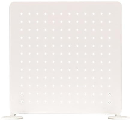SCBTGKLN Metall-Stecktafel for Aufstellen, Stecktafel for den Schreibtisch, Pegboard-Displayständer, Regal Für Schreibtisch, Büro-Schreibtischzubehör, for Das Home-Office(White,36x36cm/14 x14)