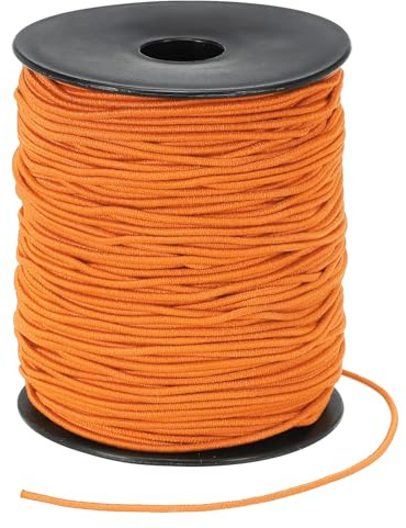 PATIKIL Filo Elastico per Braccialetti 109 Iarde/100m, 1.5mm Corda Cordini Elastici Spinati per Maschere Carnevale Creazione Gioielli Collane Perline e Artigianato, Arancione Fluorescente