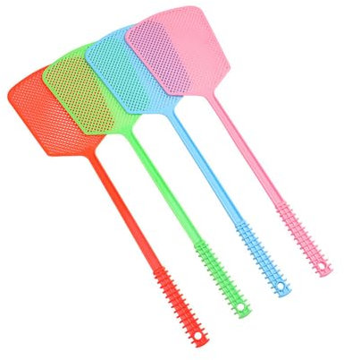 Fly swatter, pack de 4 plastique Fly swatter set avec poignée robuste pour lutter contre les insectes et les guêpes nuisibles.