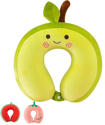 OUOQI Cuscino da Viaggio, Cuscino a Forma di U In Memory Foam, Cuscino di Supporto al Collo, Cuscino da Collo a Forma di U, Cuscino da Viaggio per Bambini, Cuscino da Viaggio Ultra Morbido (B)