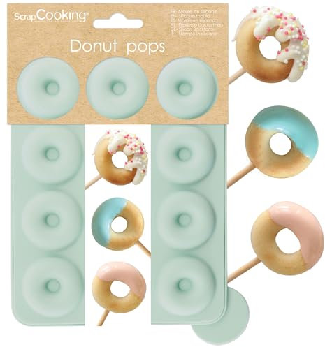 ScrapCooking - Molde de silicona para Cake Pops Donuts - 3188