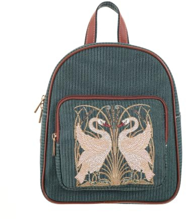 Signare Zaino casual da donna, stile arazzo con disegno di animali (cigno)