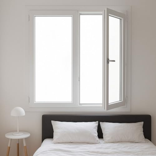 Fenêtre PVC blanc 2 vantaux dimensions tableau H 95 x L 90 cm ouverture française pour pose en neuf - GEFRADIS - fabrication française
