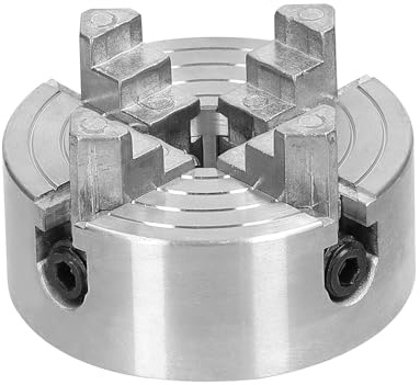 BRRNOO Plato de Torno, Chuck de 3 Mandíbulas con Centrado Manual para Metal, 4 Mandíbulas 8 mm