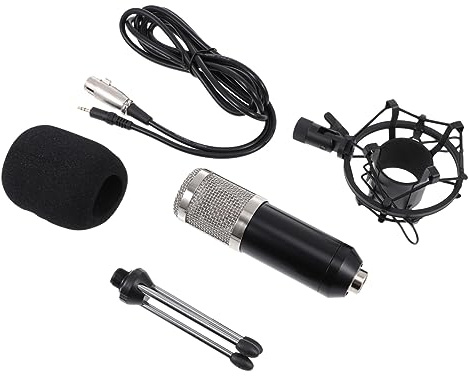 YARNOW Condenser Microphone Set and Online Karaoke Random Color for Recording Studios Live Broadcast with Super Shocking Film Core, Steel Mesh and Zinc Alloy Construction Multipurpose