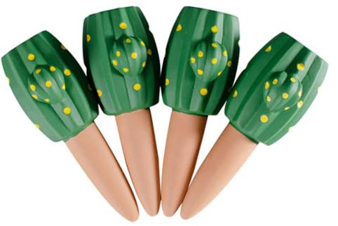 Kalttoy Piquets d'arrosage en terre cuite à gouttes lentes en forme de cactus