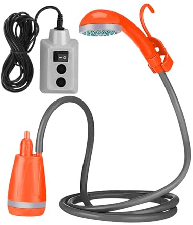 Zerodeko Außendusche Pumpe Tragbare Campingdusche Mit Wiederaufladbarer Pumpe Für Outdoor-aktivitäten Wie Camping Und Wandern Bietet Zuverlässigen Wasserfluss Für Verschiedene Bedürfnisse