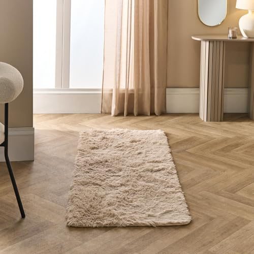 Sienna Rugs Living Room 120 x 170, Super Soft Fluffy Area Rugs for Bedroom Home Decorations Anti Slip Non Shedding Shaggy Medium Rug Modern Thick Pile Carpet, Stone