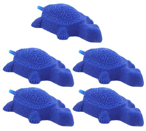DECOMELODY 5 St Akvariebubbler Stenar Turtle Bubble Luftsten Syresättande Under Kompatibel med Bubbelslang för Fisk Sköldpaddsakvarier Säker och Luktfri Luftstensdiffusor