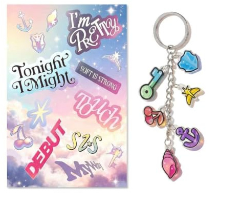 SereneSage 6-Piece Dream-Inspired Acrylic Keychain Set - Symbolic Charms - Aesthetic Bag Accessories & Inspirational Gift for Fans