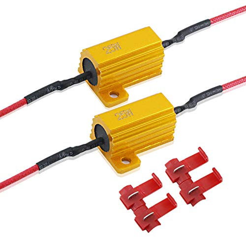 SOCAL-LED 2pcs LED Load Resistors 50W 8 ohm LED Bulbs Turn Signal Error/Blinker/Hyper Flashing…