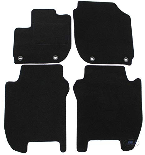 J&J AUTOMOTIVE | Velours Fußmatten Autotepiche Passend Für Jazz 2015-2020, Genaue Passform, rutschfeste Untregrund, Verstärkt Im Pedalbereich