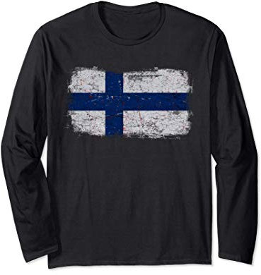 Finlandia Bandiera nazionale finlandese Maglia a Manica