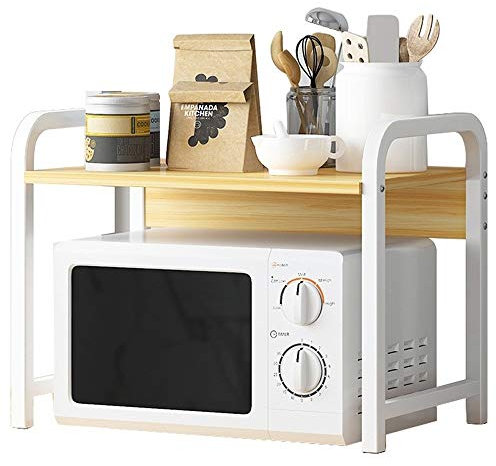 Estante de Horno para Microondas 2 Niveles, Soporte para Microondas, Estante Cocina Estantería con Marco de Metal Estable (Color : B)