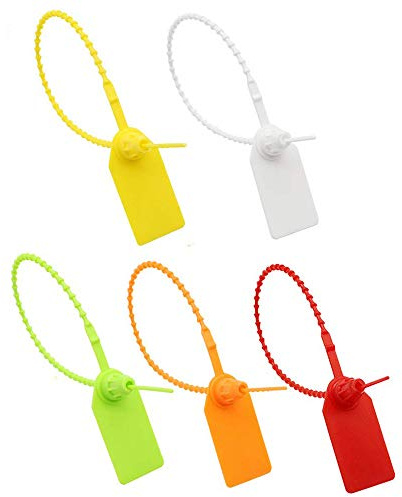 Kabelbinder-Etiketten aus Kunststoff, für Kleidung, Schuhe, Handtaschen, Gepäck und Logistik, 100 Stück