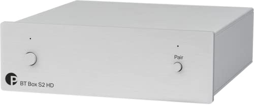 Pro-Ject BT Box S2 HD, Audiophiler hochauflösender Bluetooth 5.0 Empfänger, unterstützt aptX-HD, Silber