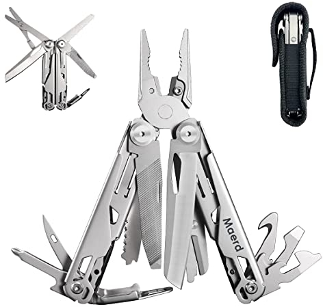 Maerd P11 Multitool Camping, 19in1 Multi Tools Pocket and Every Day Carry, Outdoorsman Survival Camping EDC Multitools, Saw, First Aid Scissors, Sturdy Spring Pliers, Hexagon Wrench