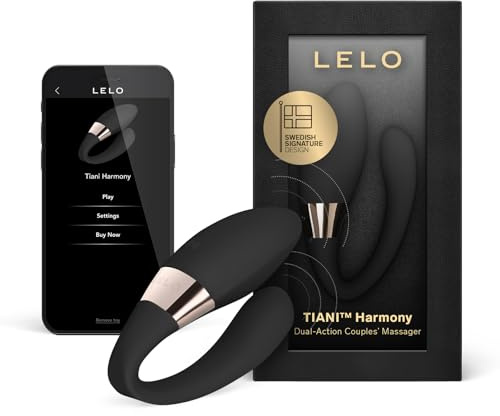 LELO TIANI Harmony Sexspielzeug für Paare, Sexspielzeug für beide zusammen, per App kontrolliert, mit 2 synchronisierten Motoren und 10 Einstellungen, erotisches Sexspielzeug, Paarvibrator, Black