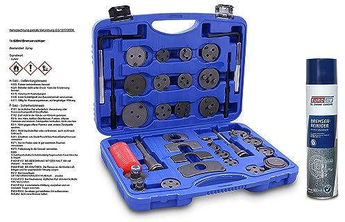 ENVA Bremskolbenrücksteller 35TLG. + 600 ml Bremsenreiniger Komplettes Set für präzise Bremsenwartung & Reinigung inkl. Adapter für elektronische Parkbremse
