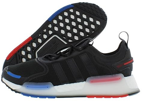 adidas Originals Herren NMD_V3 Schuhe, Deep Core Black/Deep Blue/Hot Red-Black, 45 1/3 EU