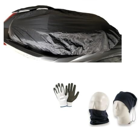 farbrothersonline Compatible con Yamaha Aerox 100 Max Biaggi - Funda impermeable para sillín de moto o scooter con cordón universal de 105 x 145 cm