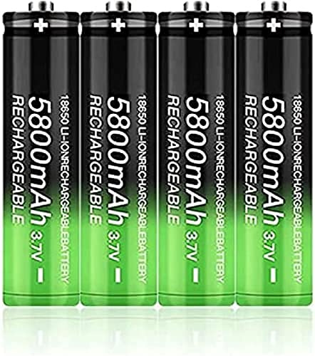 Batterie Ricaricabili Da 3,7 V 5800 MAh Per Torcia A LED, Lampada Frontale, Dispositivi Elettronici-4 Pezzi