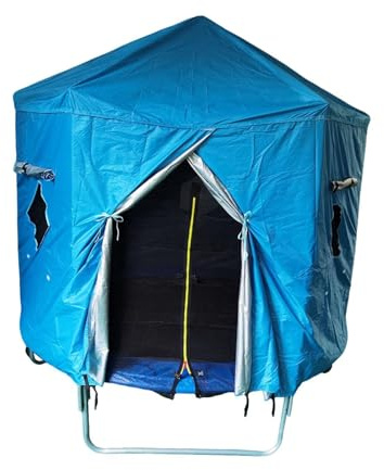 rockible Sun Protection Cover Outdoor Trampoline Shade Cover Waterproof Backyard Summer Trampoline Canopy Tent Trampoline Awning, for 14FT 8 Poles