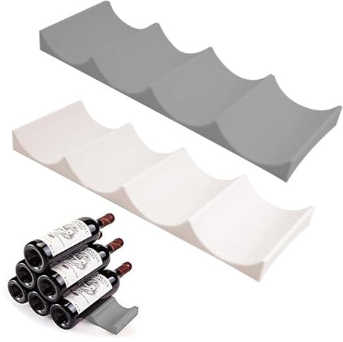 HXSYKJDM 2 unidades de soporte para botellas de frigorífico, estante antideslizante para botellas de refrigerador, organizador de nevera apilable para cocina