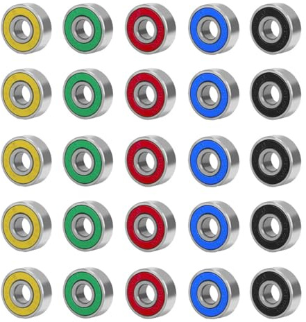 25PCS Ball Bearings, 608 Bearing ABEC-9, Stainless Steel Bearings with Double Shielded, Scooter Bearings for Skateboards, Scooters, Inline Skates