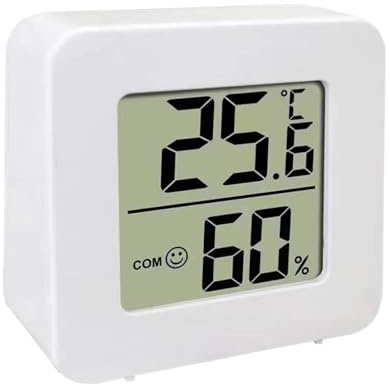 1 Stück Digital Thermometer Hygrometer Innen, Raumthermometer LCD-Hygrometer Zimmerthermometer Temperatur Und Luftfeuchtigkeitsmesser Für Babyzimmer Wohnzimmer Büro Gewächshaus Messinstrumente