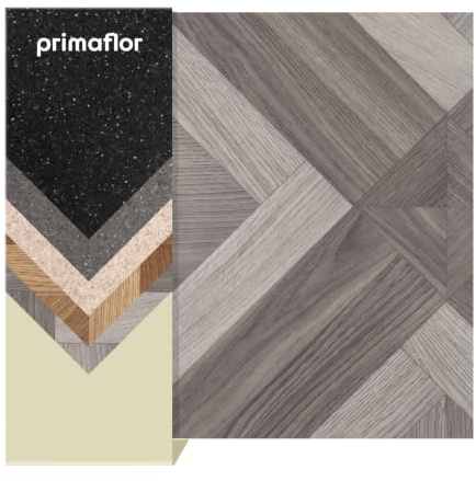 Primaflor PVC Boden Oakland | 200x50 cm | Versailles Eiche Grau | 2,00 m Breite | CV Boden Meterware | Vinylboden in Holzoptik | rutschhemmend R11 | für Wohnraum, Küche, Bad, Büro, Messe