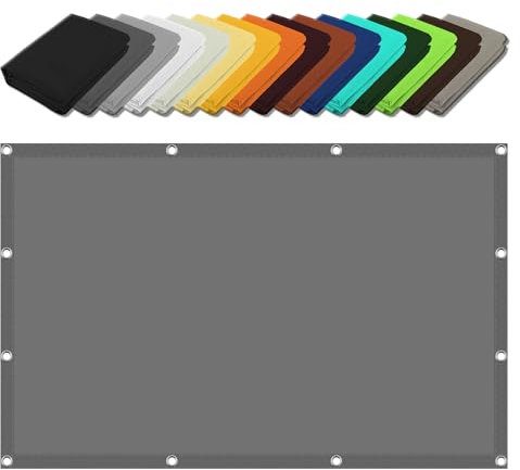 Tenda a Vela Ombreggiante 1.4 x 8.5 m Rettangolare 98% Anti-Uv Panno Ombreggiante Protezione Raggi UV Antivento con Occhielli per Patio Pergola Cortile, Grigio Chiaro