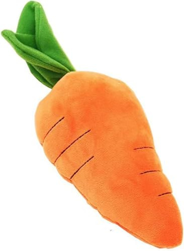 Wyjuan Crinkle Dog Toy for Small, Medium, Large Breeds, Cute Carrot with Soft Squeaker,Carrot Shape Pet Plush Toy with Sound, Bite-Resistant Soft Comfortable Dog Squeak Toys