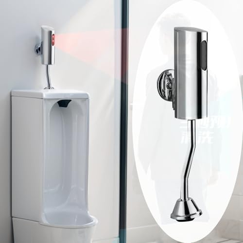 Automatischer Sensor Urinal Druckspüler Intelligentes Infrarot-Urinal-Spüler Vollautomatisches Toilettenspülventil, Water-saving Odor Prevention Wandmontage Toilette Spüler für Männer WC im Bad WC
