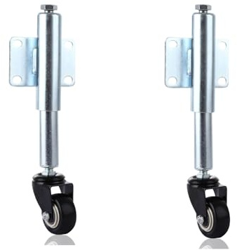 LDHHYH 2 Pack Gate Castor Wheels, Spring Loaded Gate Wheels