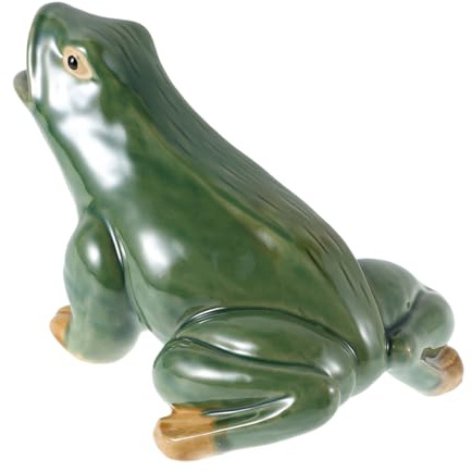 Toddmomy Wasserspeier für Teich und Garten Lebensechte Froschfigur für Fischbecken Patio und