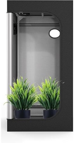 KLYDBMYT Armario de Cultivo hidropónico con Ventana de observación, Cuarto de Cultivo Interior, Invernadero de Tela Oxford, Armario de Cultivo Aislado para Plantas y Vegetales (120 x 120 x 200 cm)