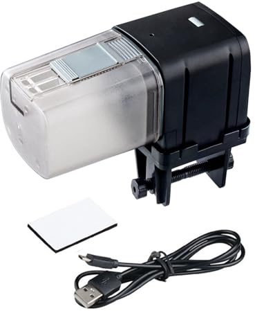 Alimentador Automatico Acuario, Dispensador de Alimentos para Peces Comedero para acuarios con Temporizador controlado por WiFi Dispensador Comida Peces USB Charge