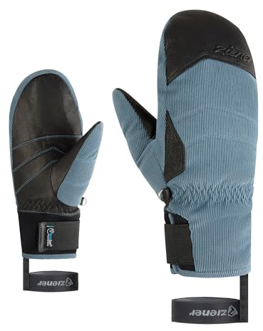 Ziener Damen Kalea-Z Ski-Fäustling/Wintersport | extra warm, lavalan, wasserdicht, Iron Sky Cord, 7, Grau