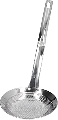 Cucchiaio per schiumarola a maglia fine in acciaio inossidabile 304, manico lungo filtro per separazione del grasso da filtro per brodo per zuppa da strumento per friggere la