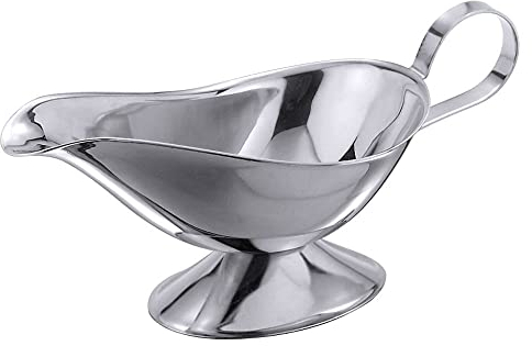 inoxydable saucière avec support 0,45 l