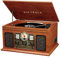 Victrola Nostalgic Classic Wood 6-in-1 Bluetooth Turntable Entertainment Center, Mahogany