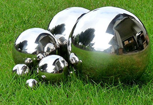 Geschenkestadl 10 Stück Dekokugel Silberkugel Ø je 6 cm Edelstahl Kugel Rosenkugel