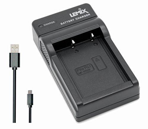 Lemix (FUJ-NP-W126) Ultra Slim USB Charger compatible with Fujifilm NP-W126 & W126S Batteries & Listed Finepix & X Series Cameras