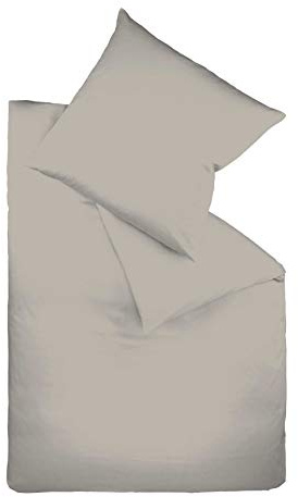 Fleuresse Jersey Interlock 9200 Colori Biancheria da Letto in 100% Cotone, Oekotex Standard 100, Grigio, Dimensioni Speciali, 155/200, 2 unità