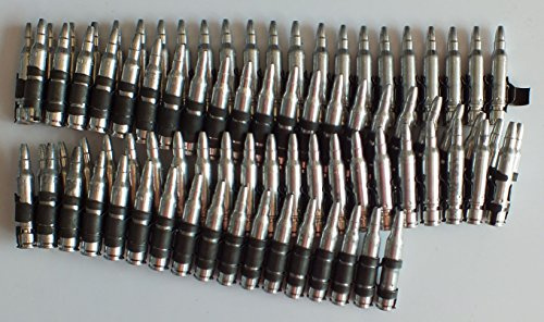 Genuine 5.56 Silver Snap Cap Bullet Belt (Small - 96 cm)