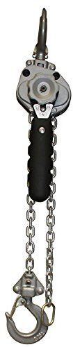 Mini Hebelzug Aluminiumgehäuse Kettenzug 250 kg Hub 1,5m mit Gürteltasche Ratschzug Hebezug Ratschenzug (41)