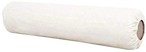 Cuscino di supporto per massaggio di alta qualità, con mezze rotte, 100% cotone, 100% igienico, di lusso, morbido e semi-rotondo, adatto a tutte le dimensioni fino a 66 cm [naturale]